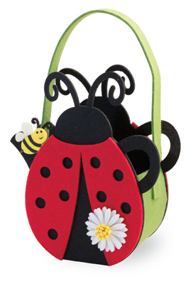 Ladybug Teapot Felt Basket