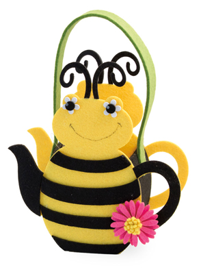 Bumblebee Teapot Felt Basket