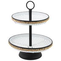 Round White 2 Tier Stand