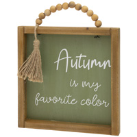 Autumn Color Beaded Sign - green