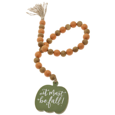 Must Be Fall Pumpkin Beads-  orange