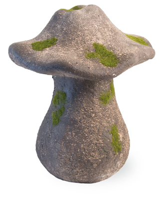 Fantasy Garden Mushroom Moss Statue