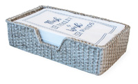 Basket Weave Silver Guest Towel Caddy