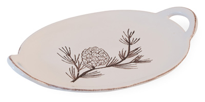 Pinecone Prose Large Platter