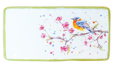 Bird & Cherry Blossoms Platter