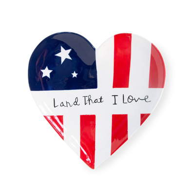 Land That I Love Heart Plate