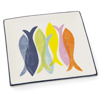 Kate Nelligan Hand Stamp Fish Plate