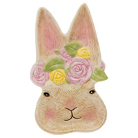 Bunny FLower Crown Bunny Plate