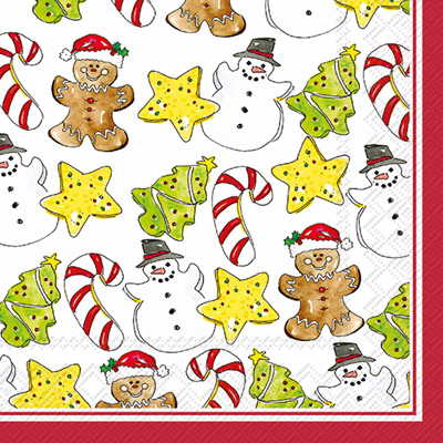 Rosanne Beck Cookie Pattern Lunch Napkins