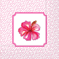 Rosanne Beck Hibiscus Lunch Napkins