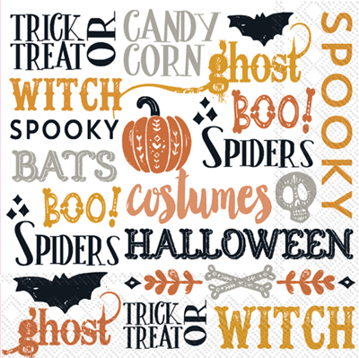 Rosanne Beck - Halloween Words Lunch Napkin