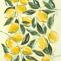 Painterly Lemons Lunch Napkin
