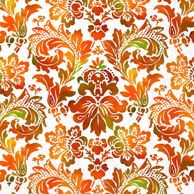 Autumn Damask Lunch Napkin