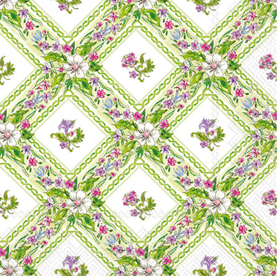 Purple And Green Topiaries Lunch Napkin