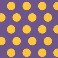 Big Dots Purple/Yellow Lunch Napkins