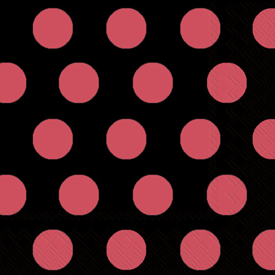 Big Dots Black/Red Lunch Napkins