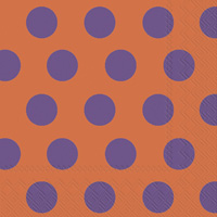 Big Dots Orange/Purple Lunch Napkins