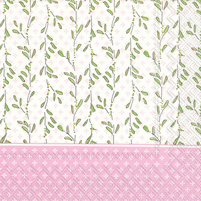 Rosanne Beck Pink Baby Carriage Lunch Napkins