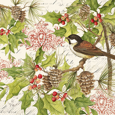 Chickadee Sign Lunch Napkins