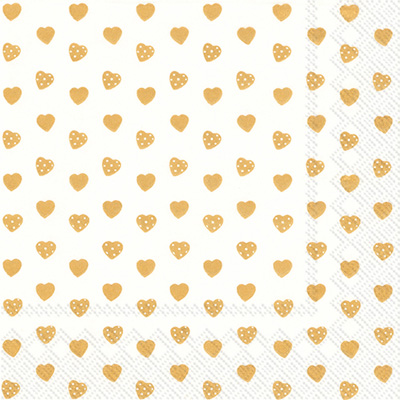 My Little Sweetheart Gold Lunch Napkins