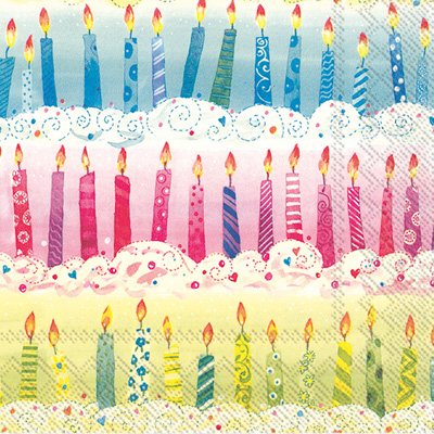 Party Candles Lunch Napkins