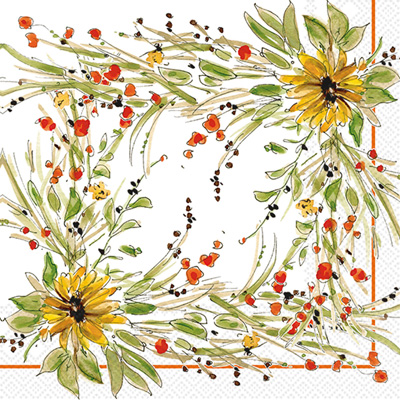 Rosanne Beck Sunflower Medley Lunch Napkin