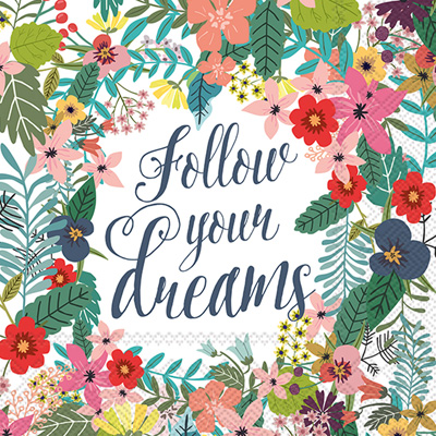 Mia Charro Follow Your Dreams Lunch Napkin