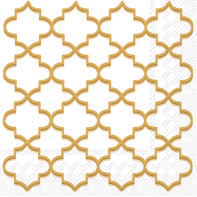 Moroccan Trellis Gold Lunch Napkins