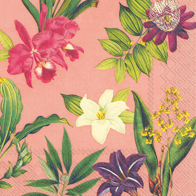 Flowers of Paradise Apricot Lunch Napkins