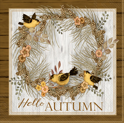 Hello Autumn Harvest Song Lunch Napkin