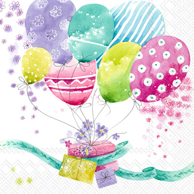 Birthday Balloons Lunch Napkin