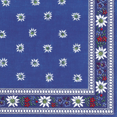 Edelweiss Blue Lunch Napkins