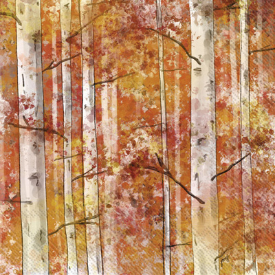 Autumn Birch Lunch Napkin