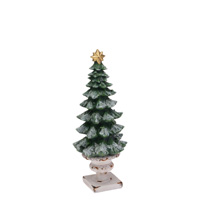 Small Frosted Pine Tree Topiary