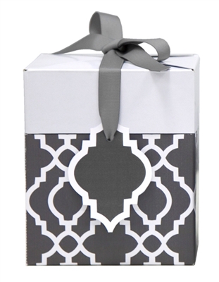 Eco Medium Grey Trellis Pop-Up Box