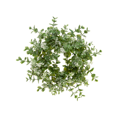 Small Eucalyptus Wreath Glitter Snow