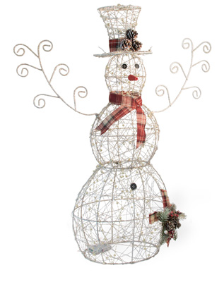 Reinhold Large Wire LED Snowman