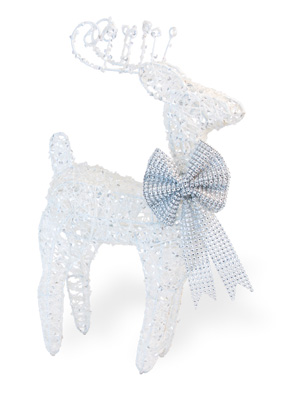 White Deer with Silver Bow