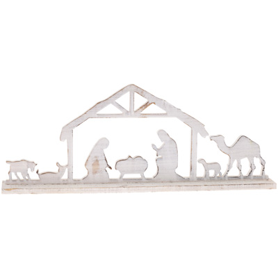 Distressed White Nativity