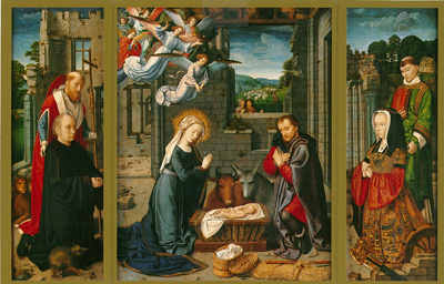 The MET David Nativity with Donors and Saints Holiday Cards