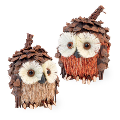 Pinecone Owl Pair