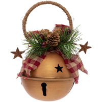 Large Garland Copper Bell Ornament