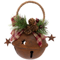 Large Garland Rust Bell Ornament