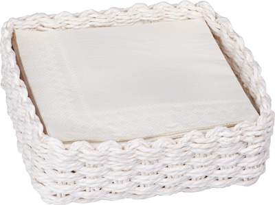 Paper Woven Lunch Caddy white