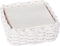 Paper Woven Cocktail Caddy white