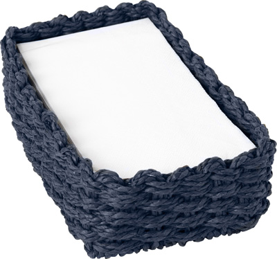 Paper Woven Guest Towel Caddy dark blue