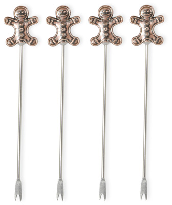 Gingerbread Man Cocktail Picks