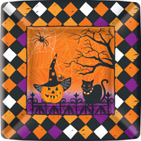 Haunted Halloween Dinner Paper Plates