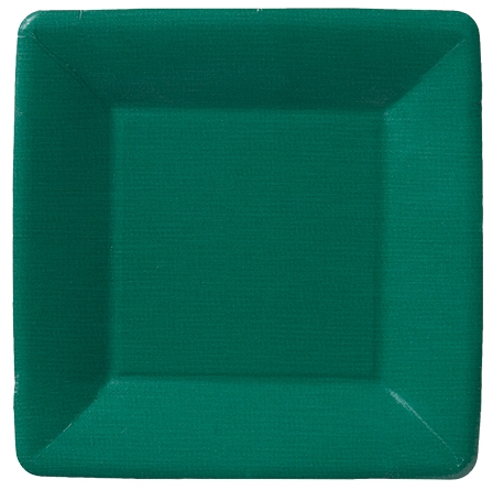 Green square paper plates sale