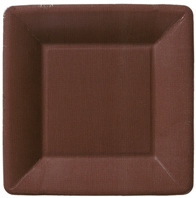 Classic Linen Brown Dessert Paper Plates